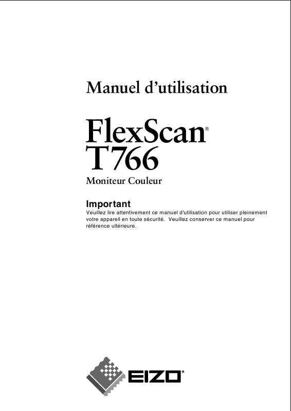 Guide utilisation EIZO FLEXSCAN T766  de la marque EIZO