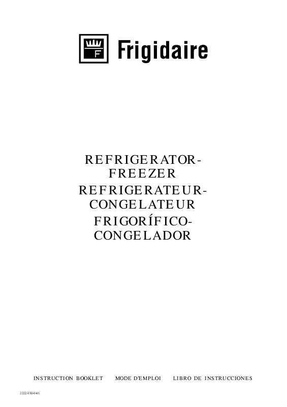 Guide utilisation  FRIGIDAIRE RF2252C  de la marque FRIGIDAIRE