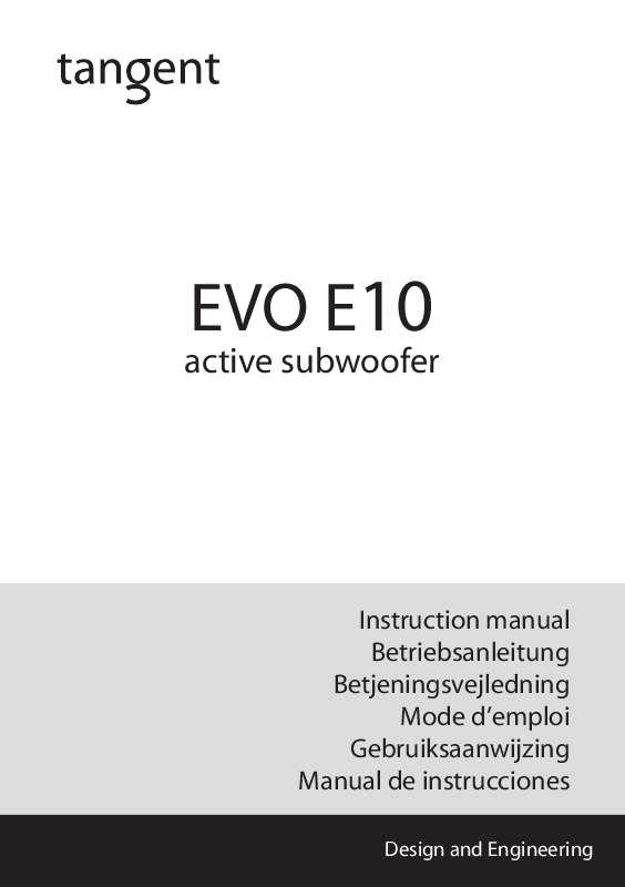 Guide utilisation  TANGENT EVO E10  de la marque TANGENT