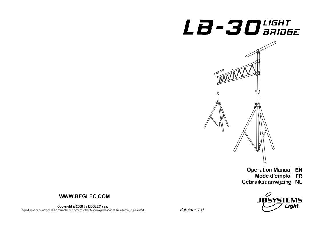 Guide utilisation  JBSYSTEMS LIGHT LB-30  de la marque JBSYSTEMS LIGHT