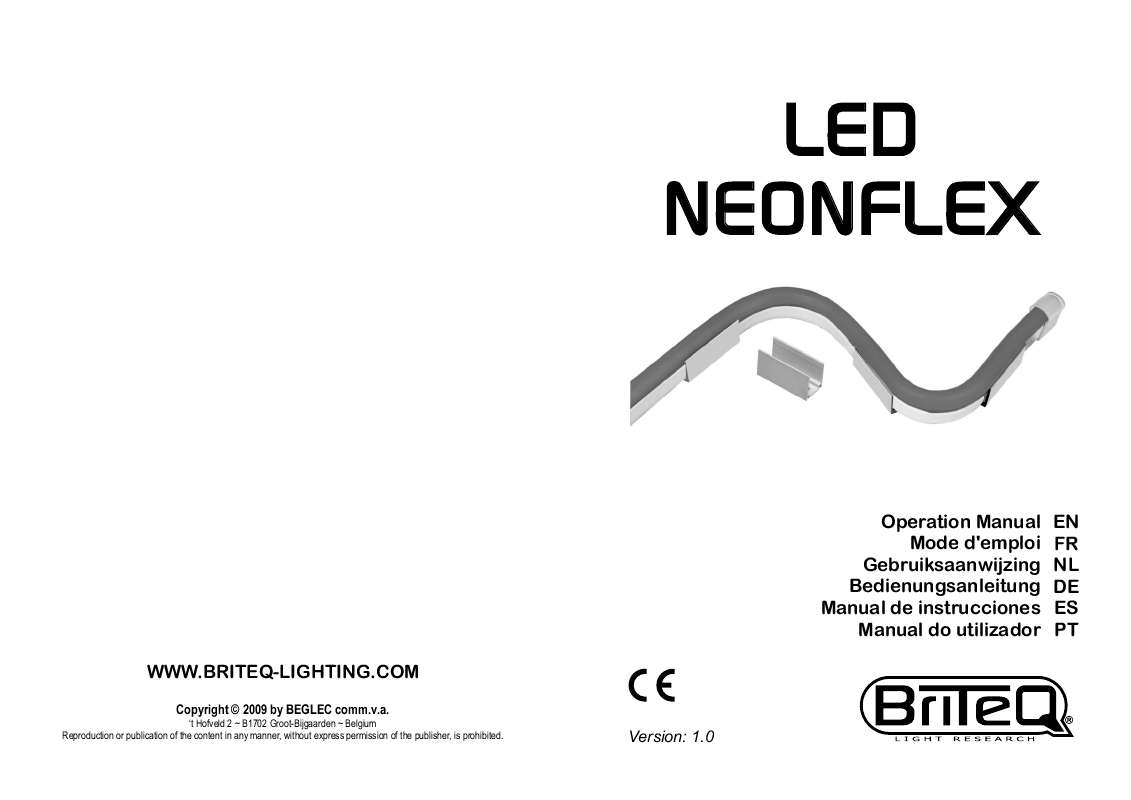 Guide utilisation  JBSYSTEMS LIGHT LED NEON FLEX  de la marque JBSYSTEMS LIGHT