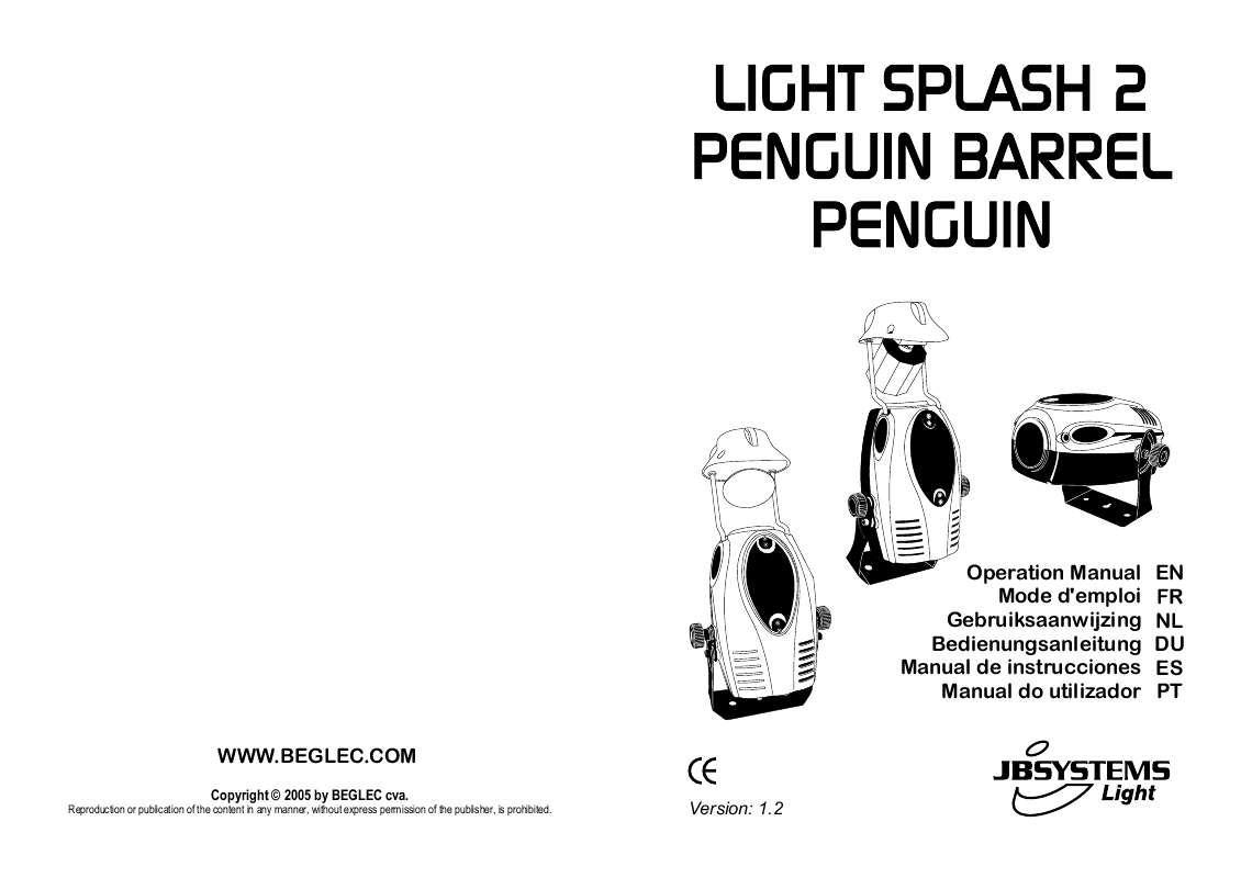 Guide utilisation  JBSYSTEMS LIGHT LIGHT SPLASH 2  de la marque JBSYSTEMS LIGHT