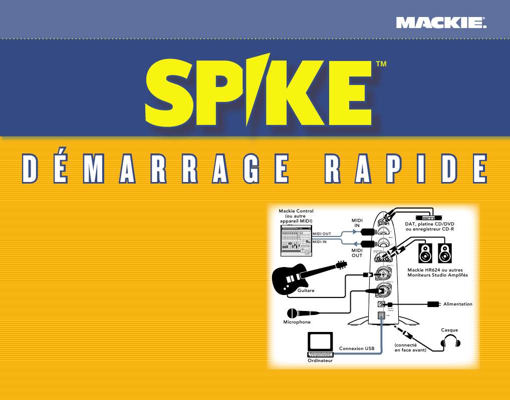 Guide utilisation  MACKIE SPIKE  de la marque MACKIE