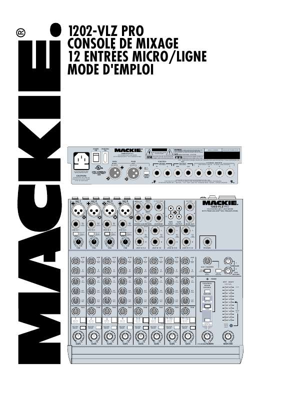 Guide utilisation  MACKIE 1202-VLZ PRO  de la marque MACKIE