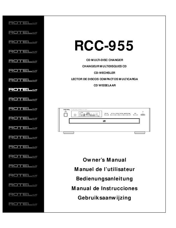 Guide utilisation ROTEL RCC-955  de la marque ROTEL