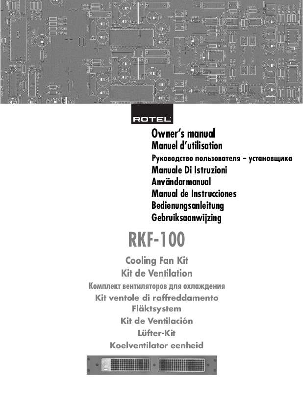 Guide utilisation ROTEL RKF-100  de la marque ROTEL