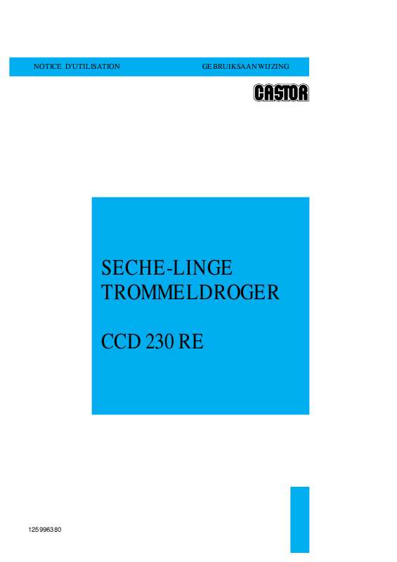 Guide utilisation  CASTOR CCD230RE  de la marque CASTOR
