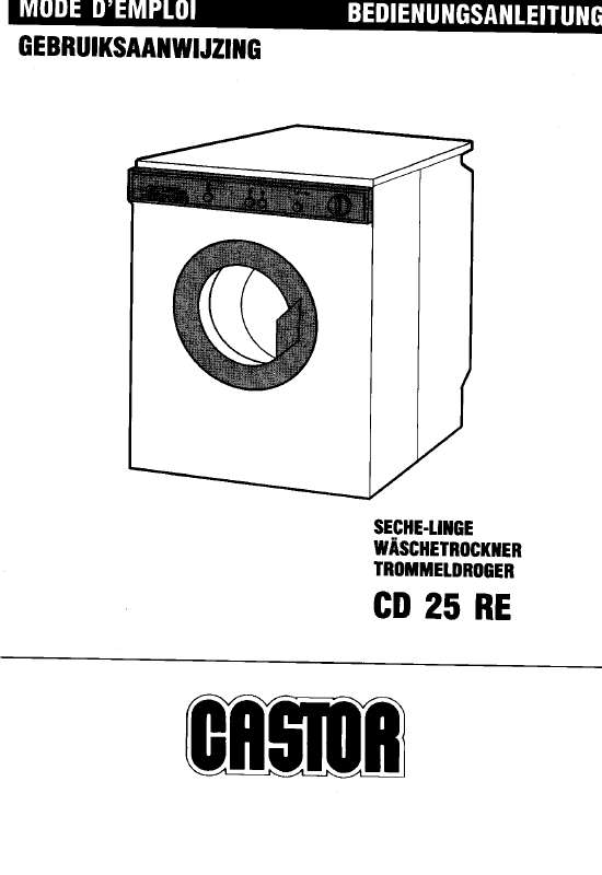 Guide utilisation  CASTOR CD25RE  de la marque CASTOR