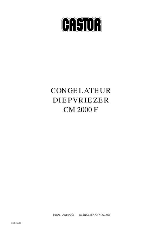 Guide utilisation CASTOR CM2000F  de la marque CASTOR