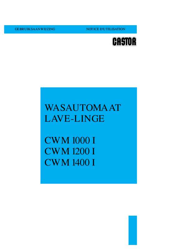 Guide utilisation CASTOR CWM1000I de la marque CASTOR