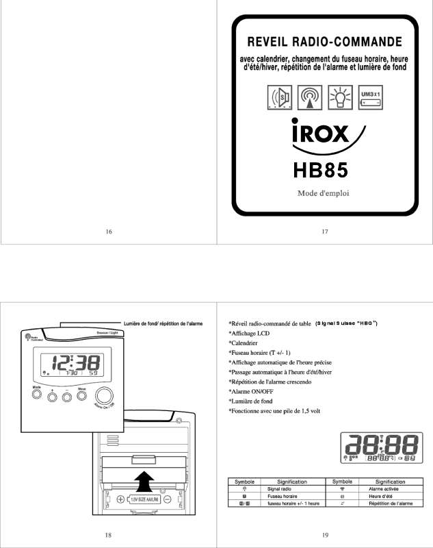 Guide utilisation  IROX HB85  de la marque IROX