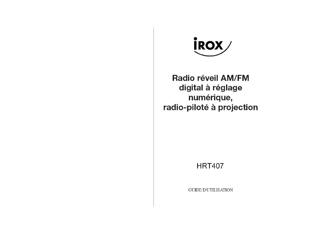 Guide utilisation  IROX HRT407  de la marque IROX