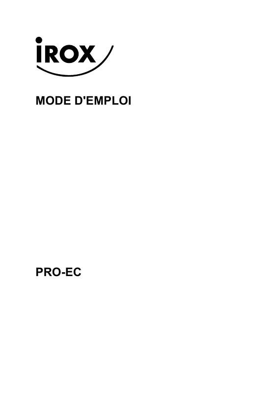 Guide utilisation  IROX PRO EC  de la marque IROX