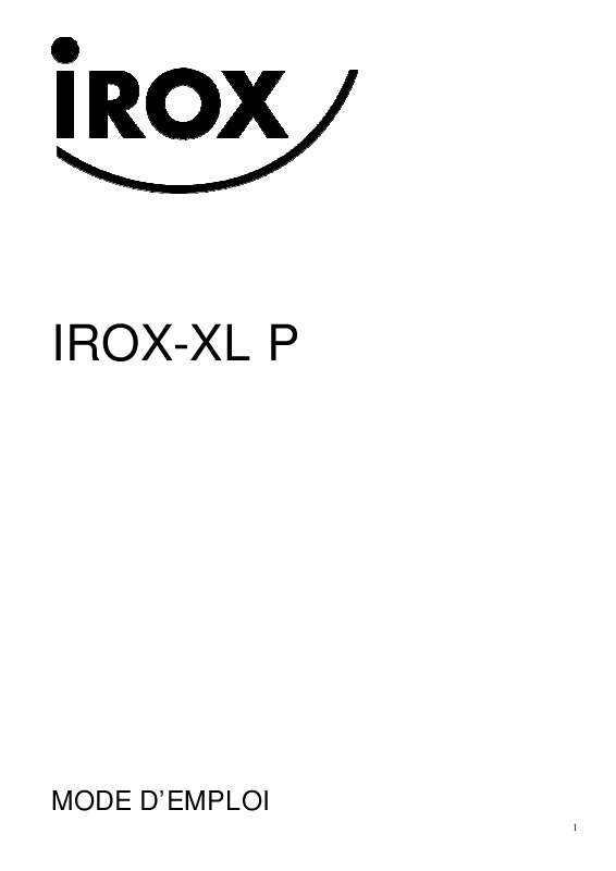 Guide utilisation  IROX XL P  de la marque IROX