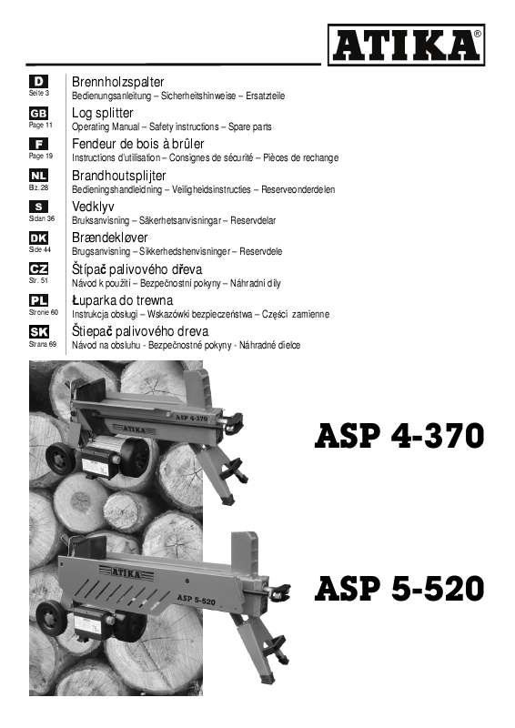 Guide utilisation ATIKA ASP 4-370  de la marque ATIKA