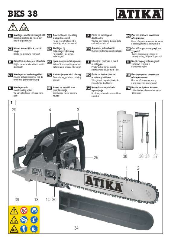 Guide utilisation ATIKA BKS 38  de la marque ATIKA