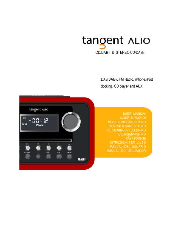 Guide utilisation  TANGENT ALIO CD-DAB  de la marque TANGENT