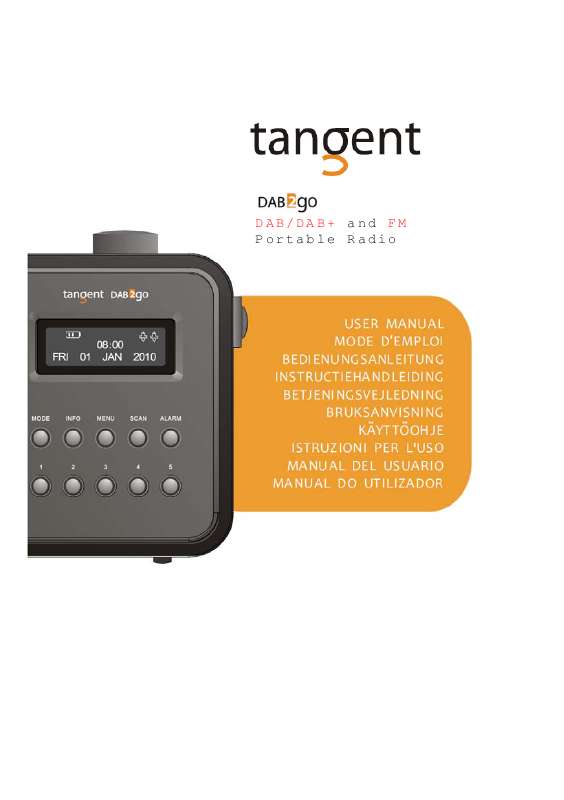 Guide utilisation  TANGENT DAB 2 GO  de la marque TANGENT
