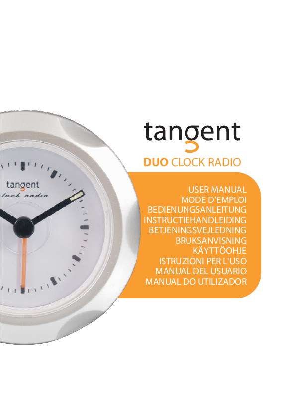 Guide utilisation  TANGENT DUO CLOCK RADIO  de la marque TANGENT