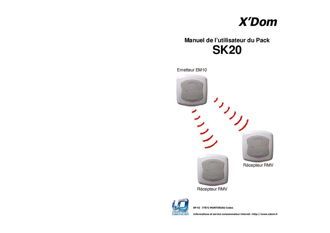 Guide utilisation X10 SK20  de la marque X10
