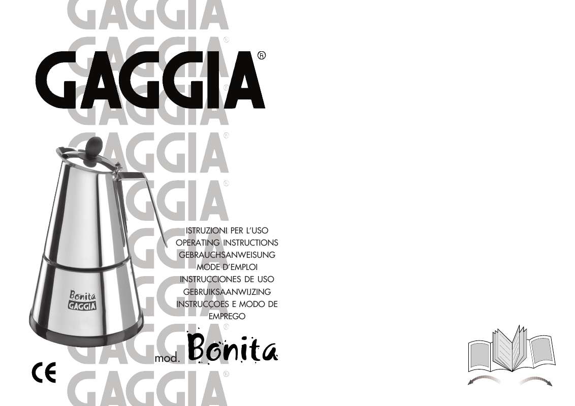 Guide utilisation GAGGIA BONITA de la marque GAGGIA
