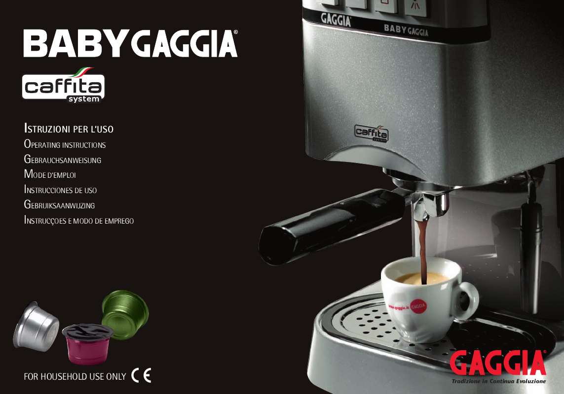Guide utilisation GAGGIA CAFFITA SYSTEM de la marque GAGGIA