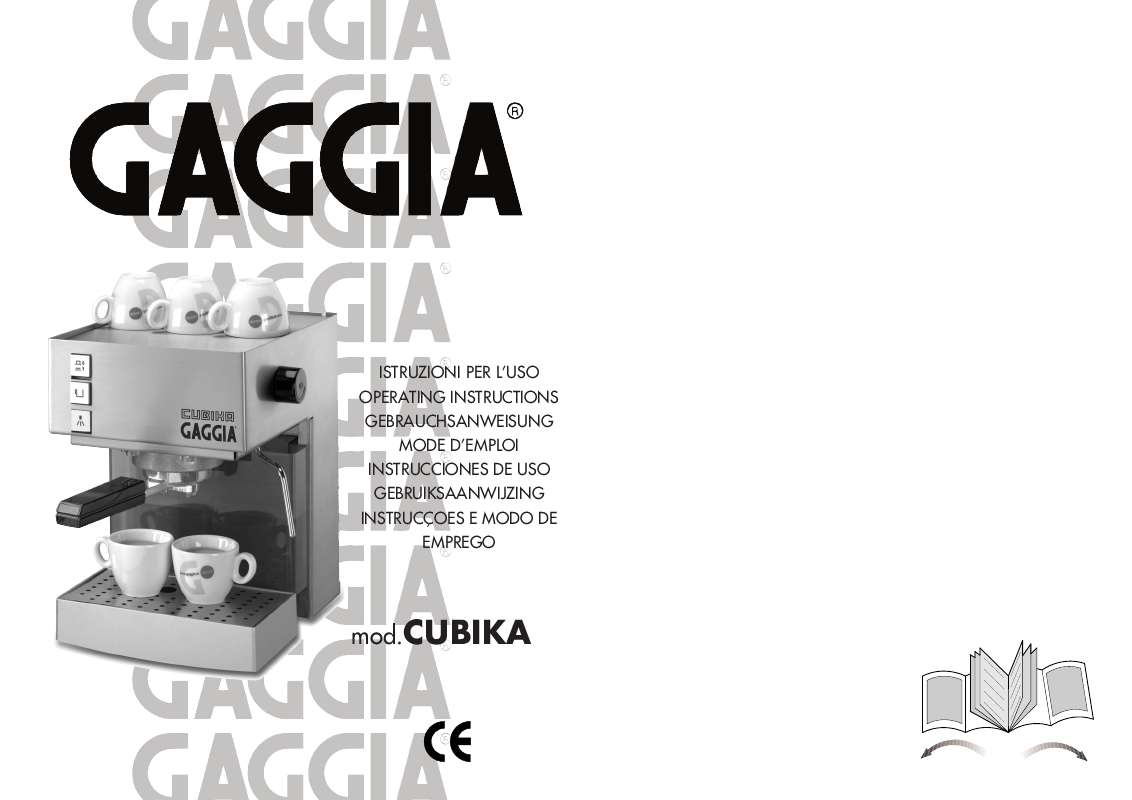 Guide utilisation GAGGIA CUBIKA de la marque GAGGIA