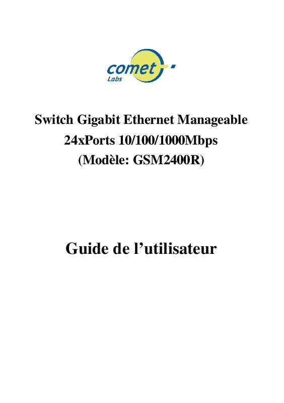 Guide utilisation  COMET LABS GSM2400R  de la marque COMET LABS
