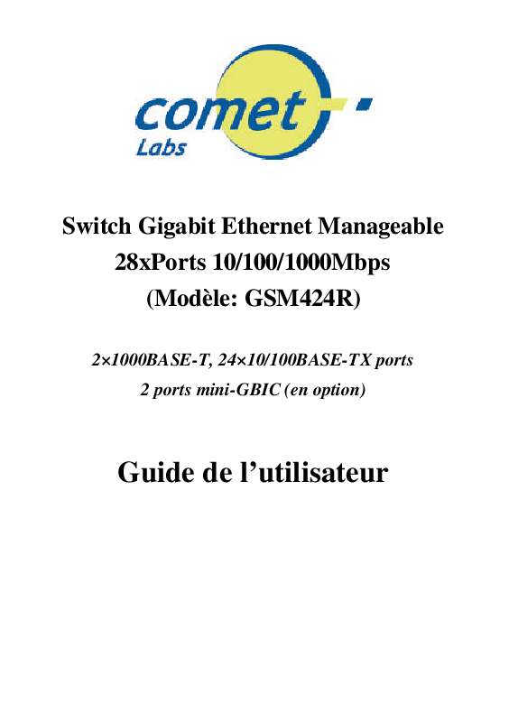 Guide utilisation  COMET LABS GSM424R  de la marque COMET LABS