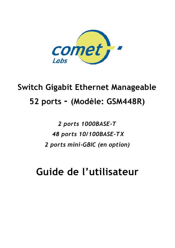 Guide utilisation  COMET LABS GSM448R  de la marque COMET LABS