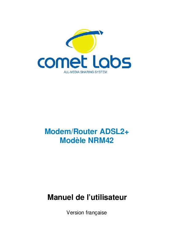 Guide utilisation  COMET LABS NRM42  de la marque COMET LABS