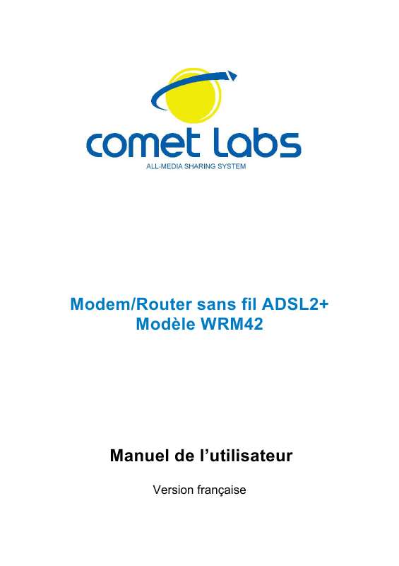 Guide utilisation  COMET LABS WRM42  de la marque COMET LABS