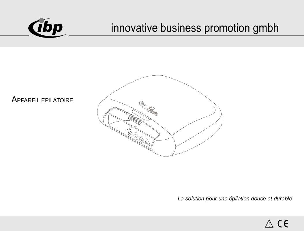 Guide utilisation  IBP EPILATEUR  de la marque IBP