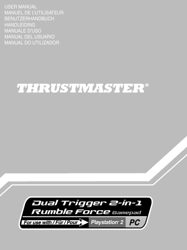 Guide utilisation  TRUSTMASTER DUAL TRIGGER 2-IN-1 RUMBLE FORCE  de la marque TRUSTMASTER