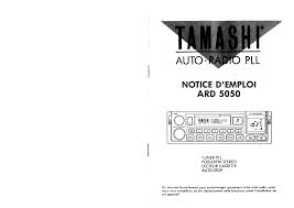 Notice TAMASHI ARD 5050 Autoradio