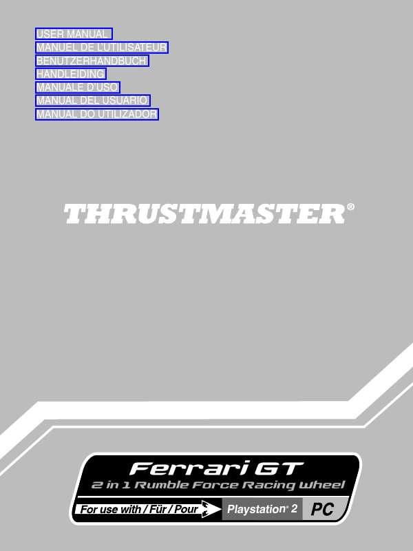 Guide utilisation  TRUSTMASTER GT 2-IN-1 RUMBLE FORCE  de la marque TRUSTMASTER
