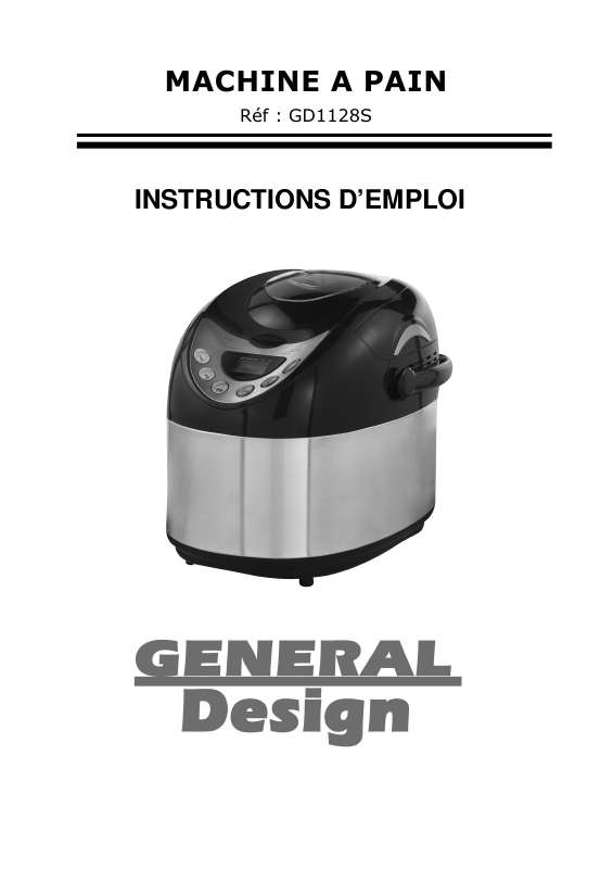 Guide utilisation GENERAL DESIGN GD1128S de la marque GENERAL DESIGN