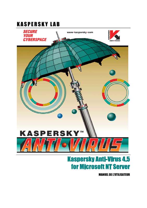 Guide utilisation KASPERSKY ANTI-VIRUS 4.5  de la marque KASPERSKY