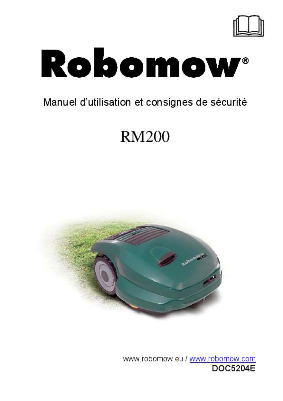 Guide utilisation  ROBOMOW RM-200  de la marque ROBOMOW