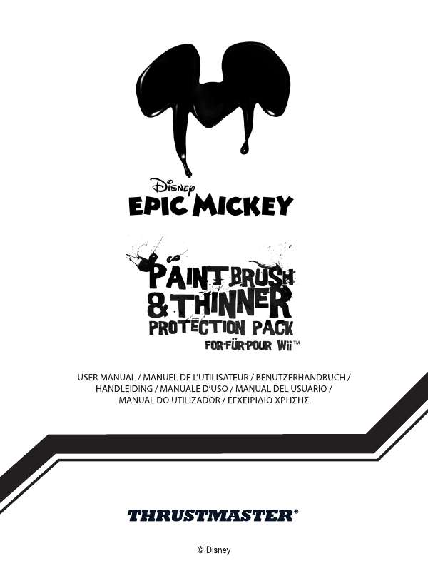 Guide utilisation  TRUSTMASTER EPIC MICKEY PAINTBRUSH AND THINNER PROTECTION PACK  de la marque TRUSTMASTER