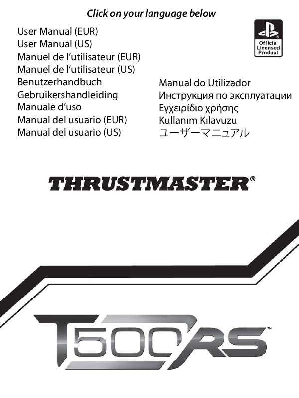 Guide utilisation  TRUSTMASTER T500 RS  de la marque TRUSTMASTER