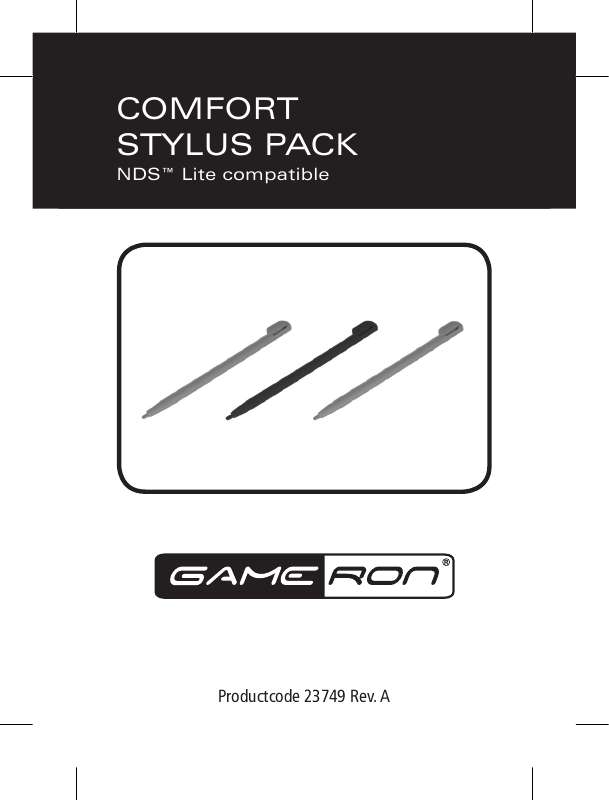 Guide utilisation GAMERON COMFORT STYLUS PACK  de la marque GAMERON