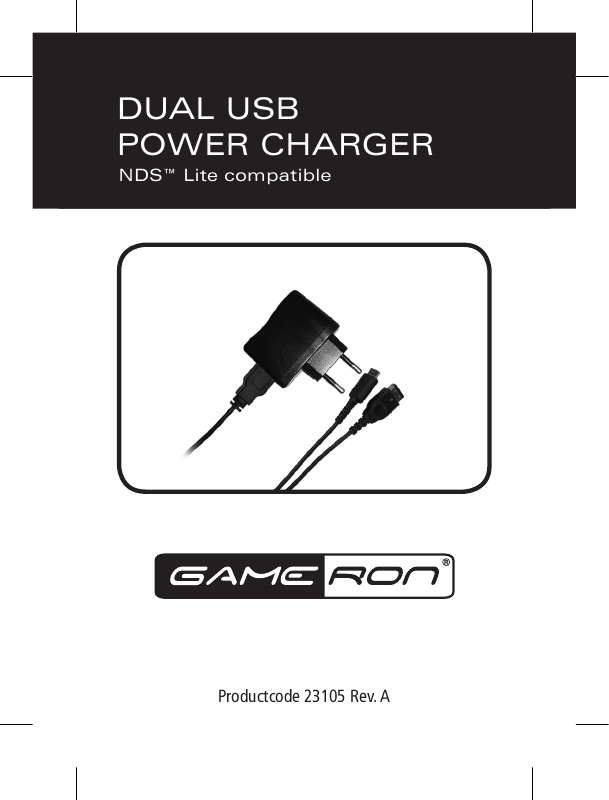 Guide utilisation GAMERON DUAL USB POWER CHARGER  de la marque GAMERON