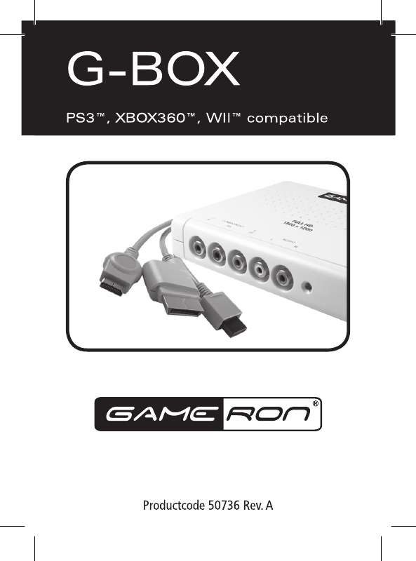 Guide utilisation GAMERON G-BOX  de la marque GAMERON
