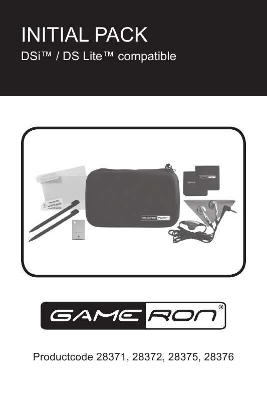Guide utilisation GAMERON INITIAL PACK DS LITE  de la marque GAMERON
