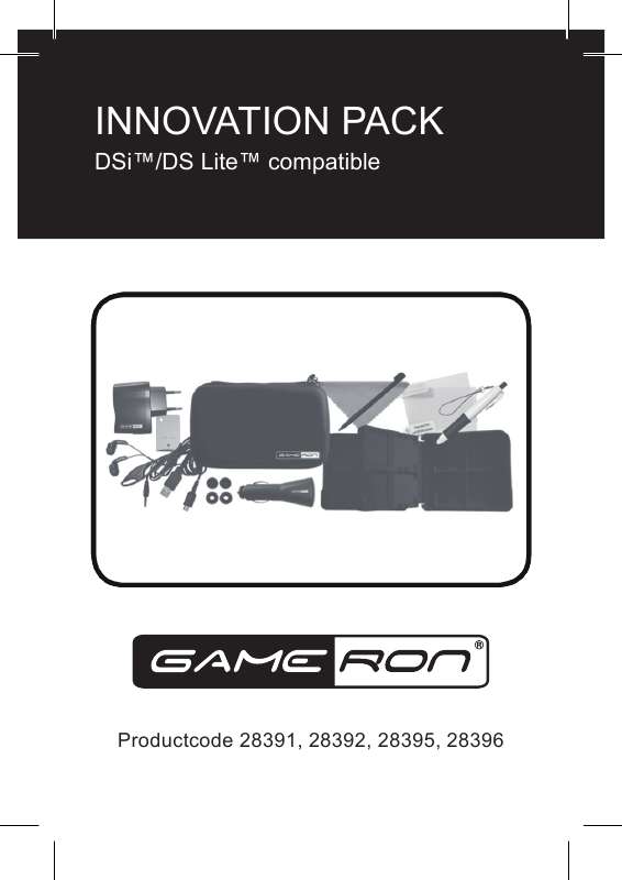 Guide utilisation GAMERON INNOVATION PACK DS LITE  de la marque GAMERON