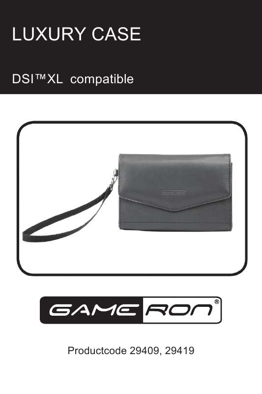 Guide utilisation GAMERON LUXURY CASE DSI XL  de la marque GAMERON