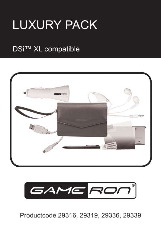 Guide utilisation GAMERON LUXURY PACK DSI XL  de la marque GAMERON