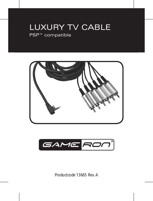 Guide utilisation GAMERON LUXURY TV CABLE PSP  de la marque GAMERON