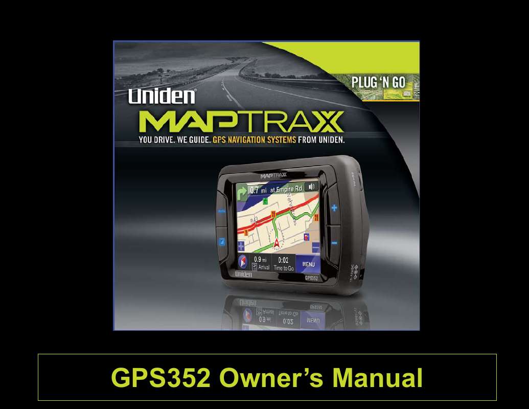 Guide utilisation  UNIDEN MAPTRAX GPS352  de la marque UNIDEN